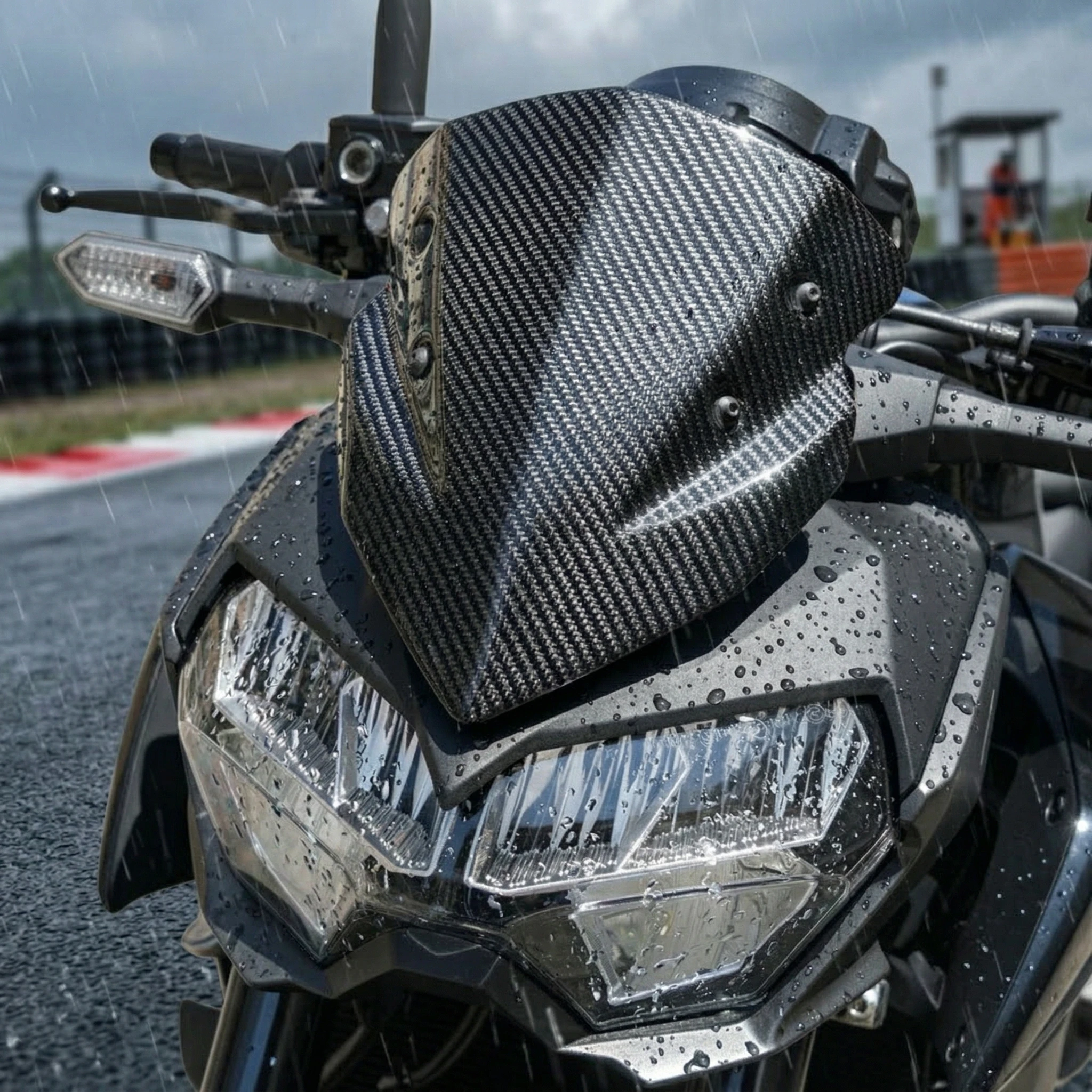 

Carbon Fiber Motorcycle Windshield Fairing Trim Cover for Kawasaki Z400 2018-2022