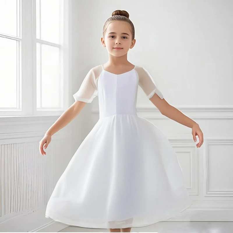 プロのロマンチックなバレエチュチュロングスカート、黒と赤のスペインスタイル、大人と子供のためのバレエパフォーマンスドレス