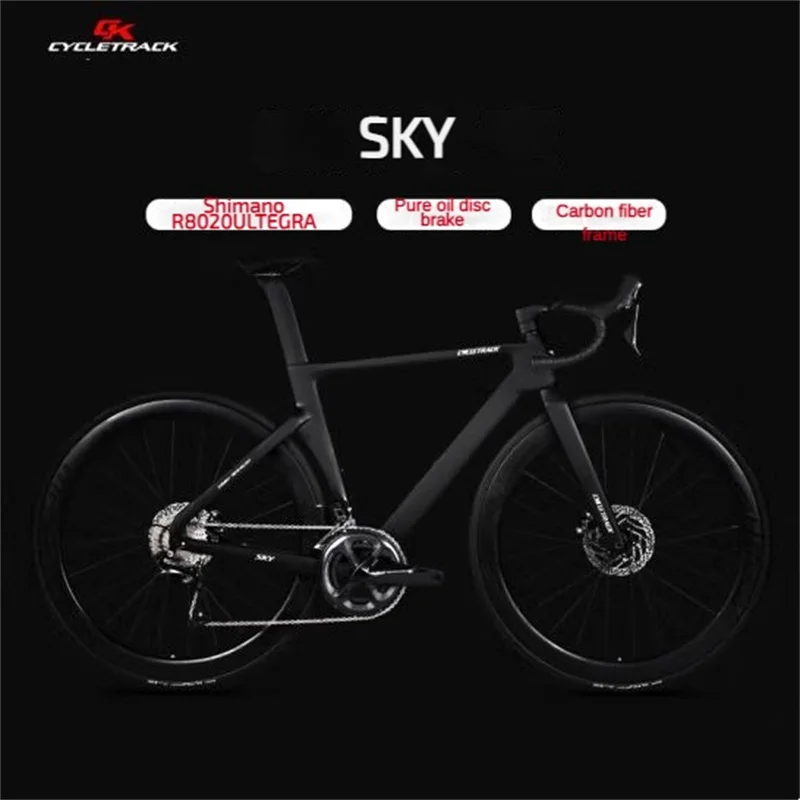 

CK-SKY T700 Racing Wind Break Карбоновая рама R8020-22S Дисковый тормоз с чистотным давлением масла 700*25C Углеродное волокно для шоссейного велосипеда bicicleta 자전거