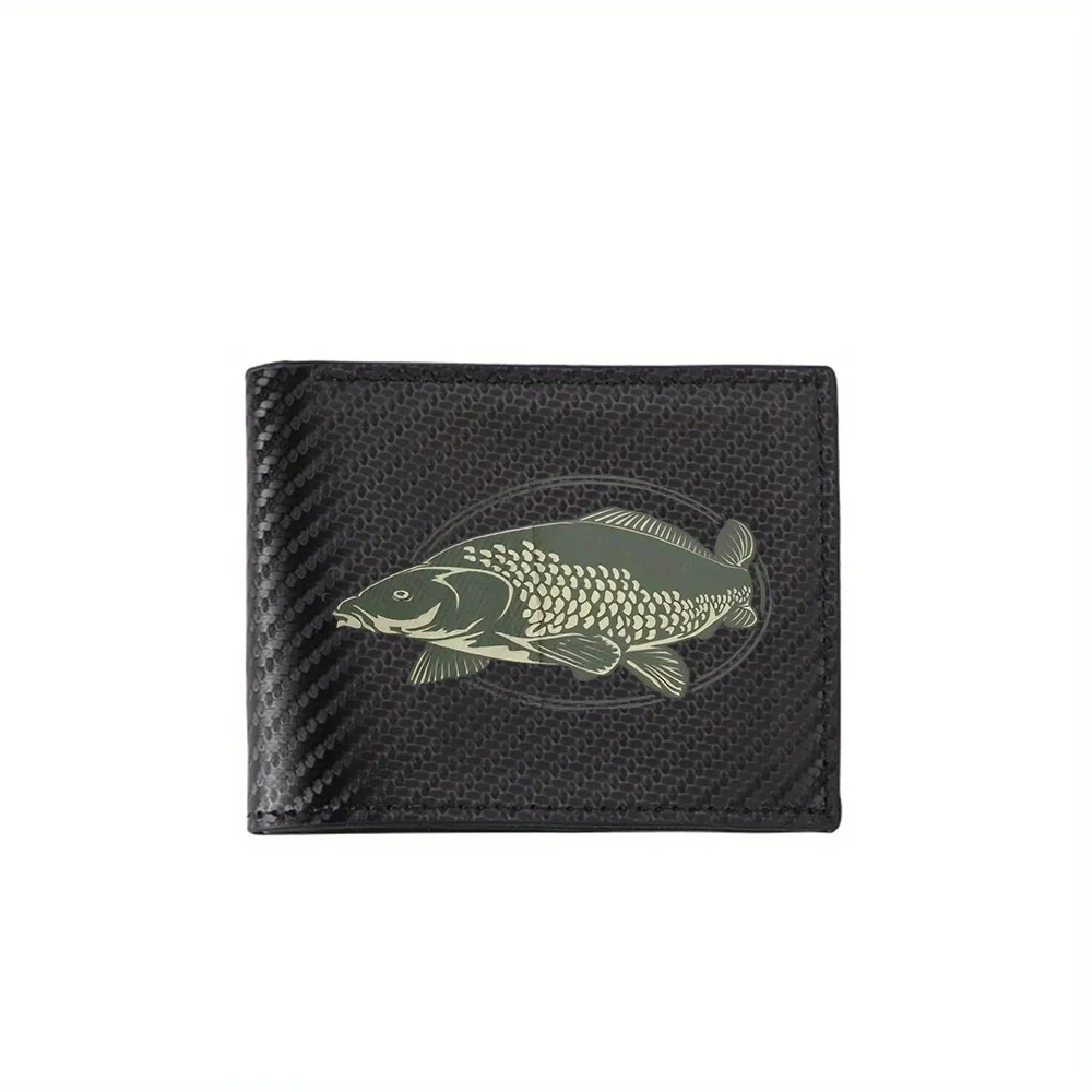 Fish swimming water scales fins logo Men's Wallets Simple Business Modern Stylish Printing Design Gifts For Father Boyfriend Chr