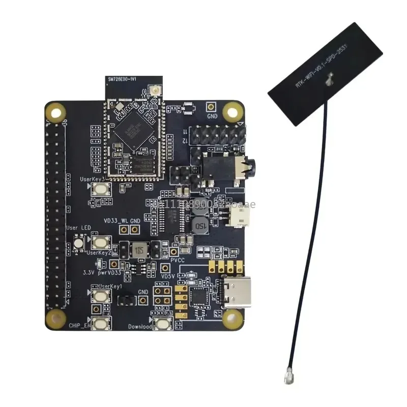 RTL8713ECM Development Board with Onboard PKE8713ECM-VA4-N43 Module AI/WiFi6/BT/BLE5.2 AIoT Board