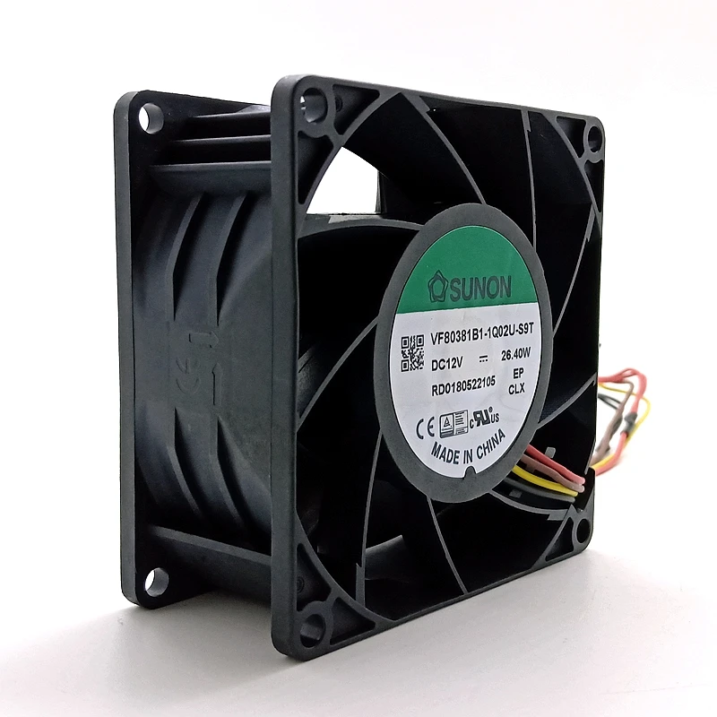 

80mm High Speed Cooling Fan 12V VF80381B1-1Q02U-S9T 8038 8cm PWM Powerful Airflow Temperature Control Server Chassis Fan