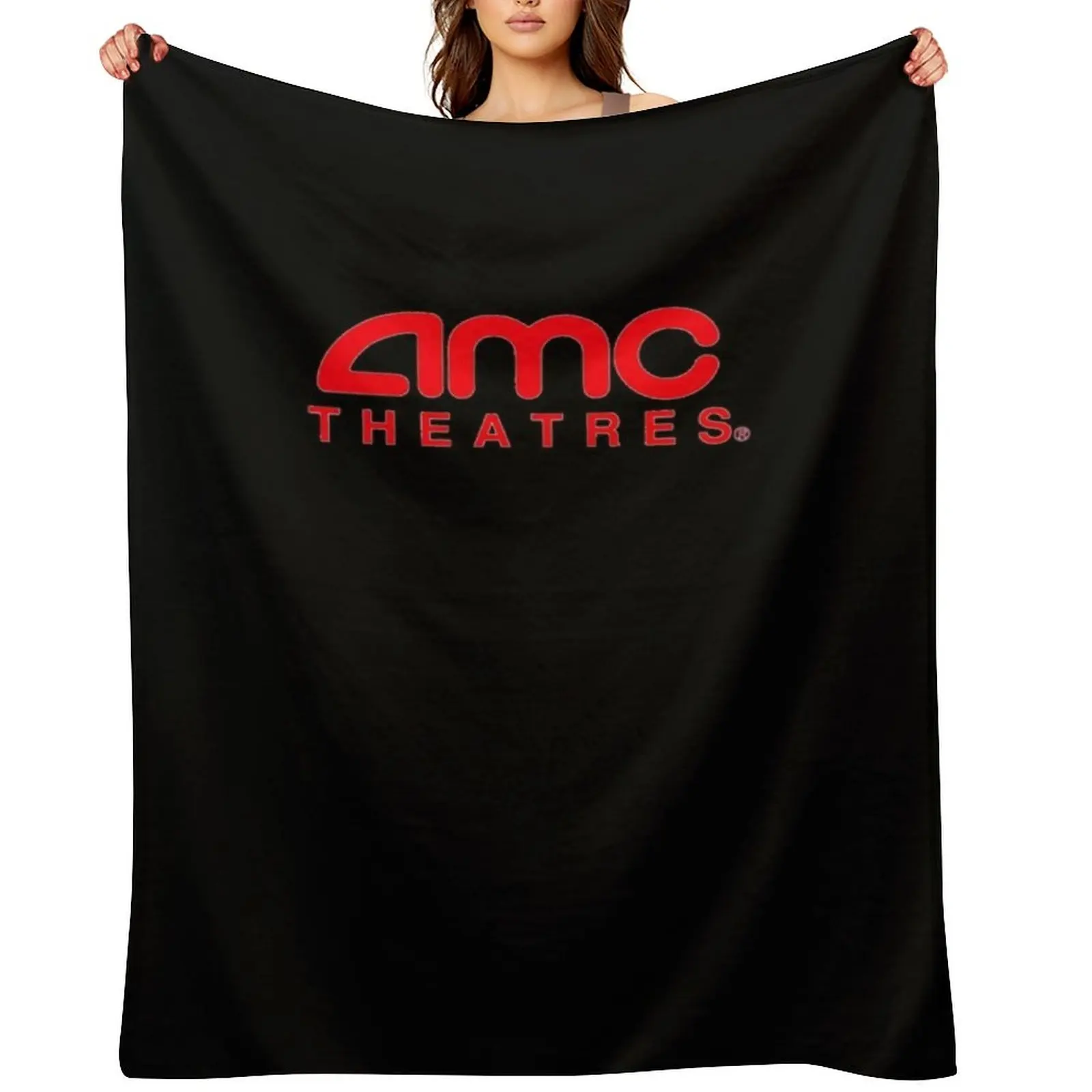 

AMC Theaters Logo Lightweight Throw Blanket Furry Plaid Fashion Sofas halloween Blankets