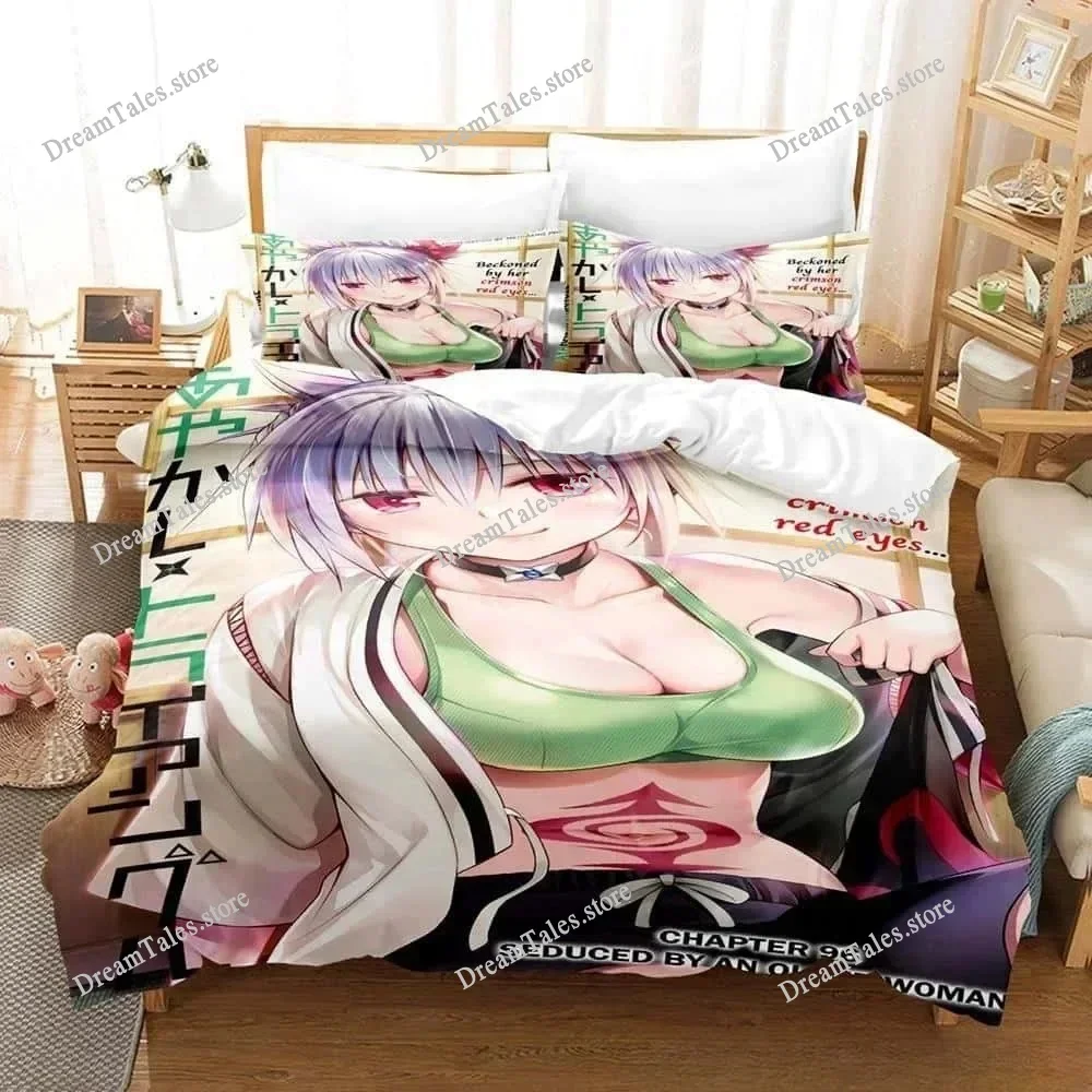 

Home Textile Cartoons Ayakashi Triangle Cover Duvet Cover Pillow Case Boy Girl Polyester Bedding Set King Queen Twin Size
