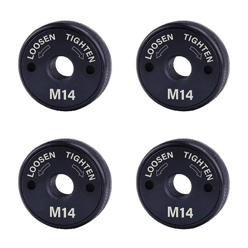 4Pcs M14 Angle Grinder Locking Nut, Quick Change Clamping Plate Fastener For Fixing Cutting Discs Wheel Abrasive Disc