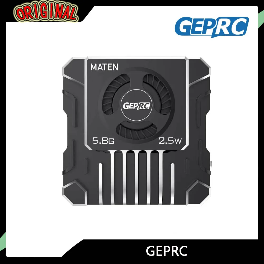 

GEPRC MATEN 5,8G 2,5 Вт VTX PRO — 72 каналов, алюминиевый корпус с ЧПУ, 5 уровней мощности, экранное меню/микрофон, превосходное охлаждение для дрона FPV дальнего действия