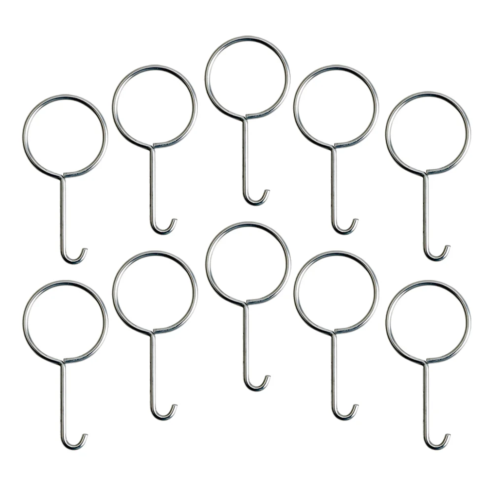  10 Pcs Puller Shower Drain Lifting Hooks Removal Tool Clip-on Silver Stainless Steel