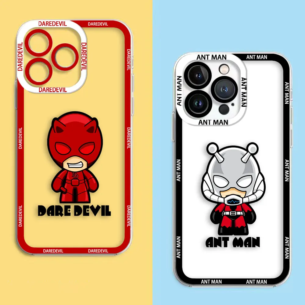 Phone Case For Infinix TECNO POVA 2 3 POP SMART 4 5 6 7 8 NOTE 10 11 12 30 30I CAMON 19 VIP PRO Case Mini Cartoon Marvel Heroes