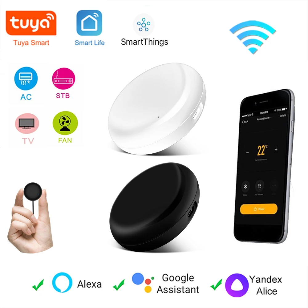 Tuya – télécommande universelle intelligente Wifi IR, télécommande infrarouge pour TV, climatiseur, Via Alexa Google Home, DIY