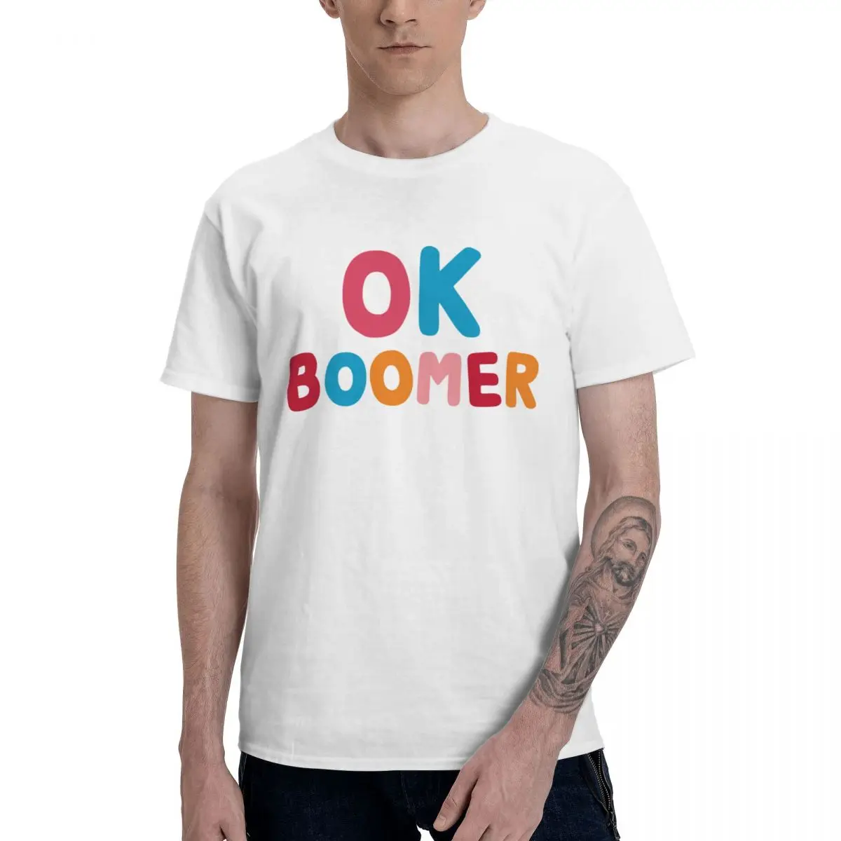 Fashion Ok Boomer T Shirts 100% Cotton Crewneck Male T Shirt Short Long Sleeve Oversized Gift Tees Clothes