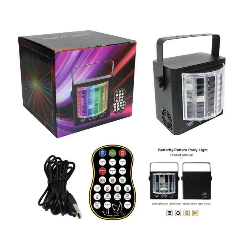 2024 Mini Portable Party lights LED Sound Activated Strobe Projector Ambient Stage lighting for KTV DJ Disco Festival Decoration