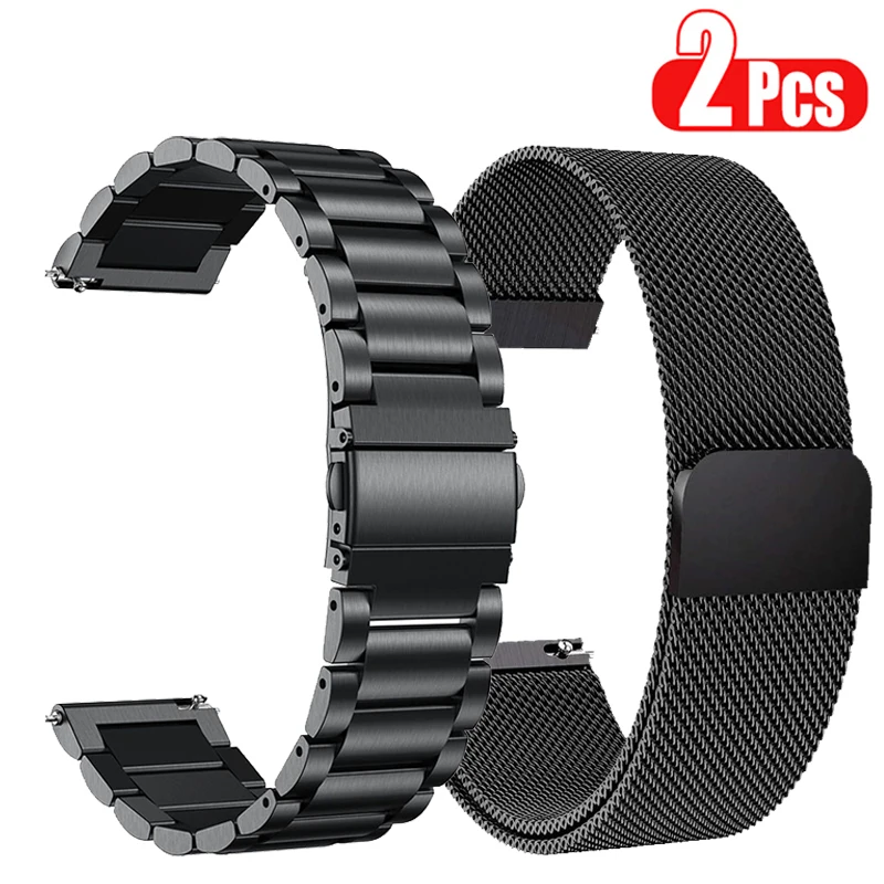 20mm 22mm Magnetic Strap For Haylou GST Lite/LS04/LS05S/Plus RT3/RT2 LS10 Metal Watchband For Haylou RS4 Plus/LS12/LS02 Bracelet