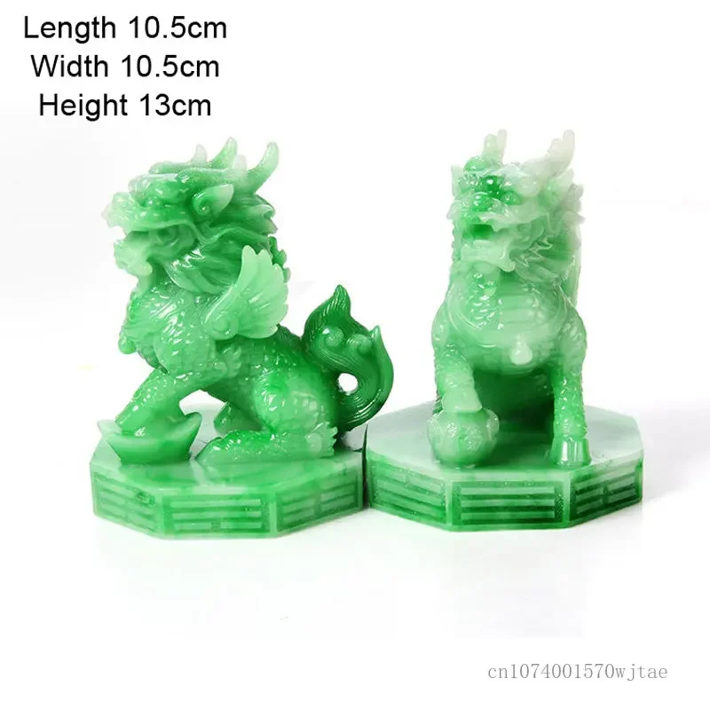Kylin Animal Sculpture Decoration Pair of Home, Living Room, Bedroom, Office Decor, Resin Crafts Gift image 5