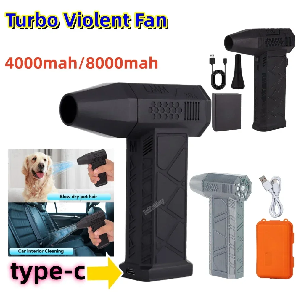 

Turbo fan 130000RPM Powerful Blower with High Speed Duct Fan max 45m/s Turbo Violent Fan High-Performance Brushless Motor