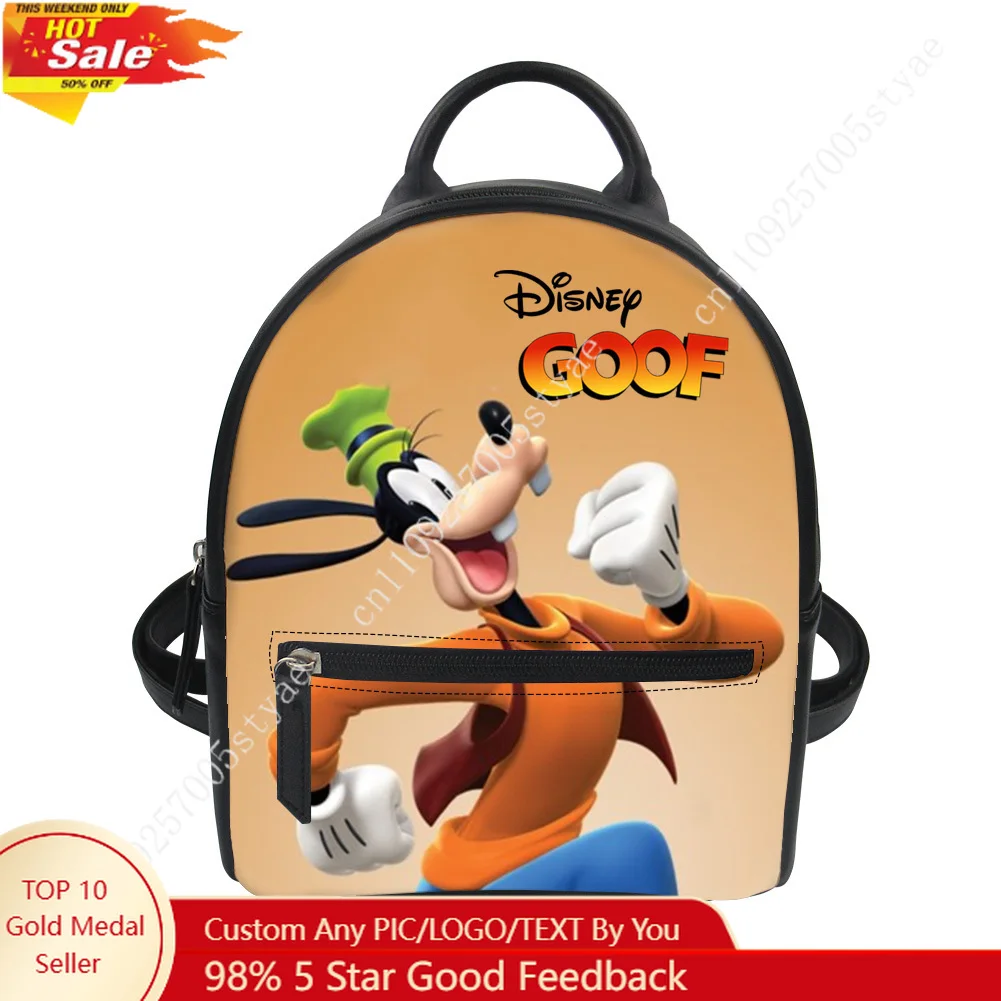 

Рюкзак-сумка Disney Goofy для женщин, школьная сумка Carter, двойная сумка через плечо, мини-рюкзак, кожаная дорожная сумка