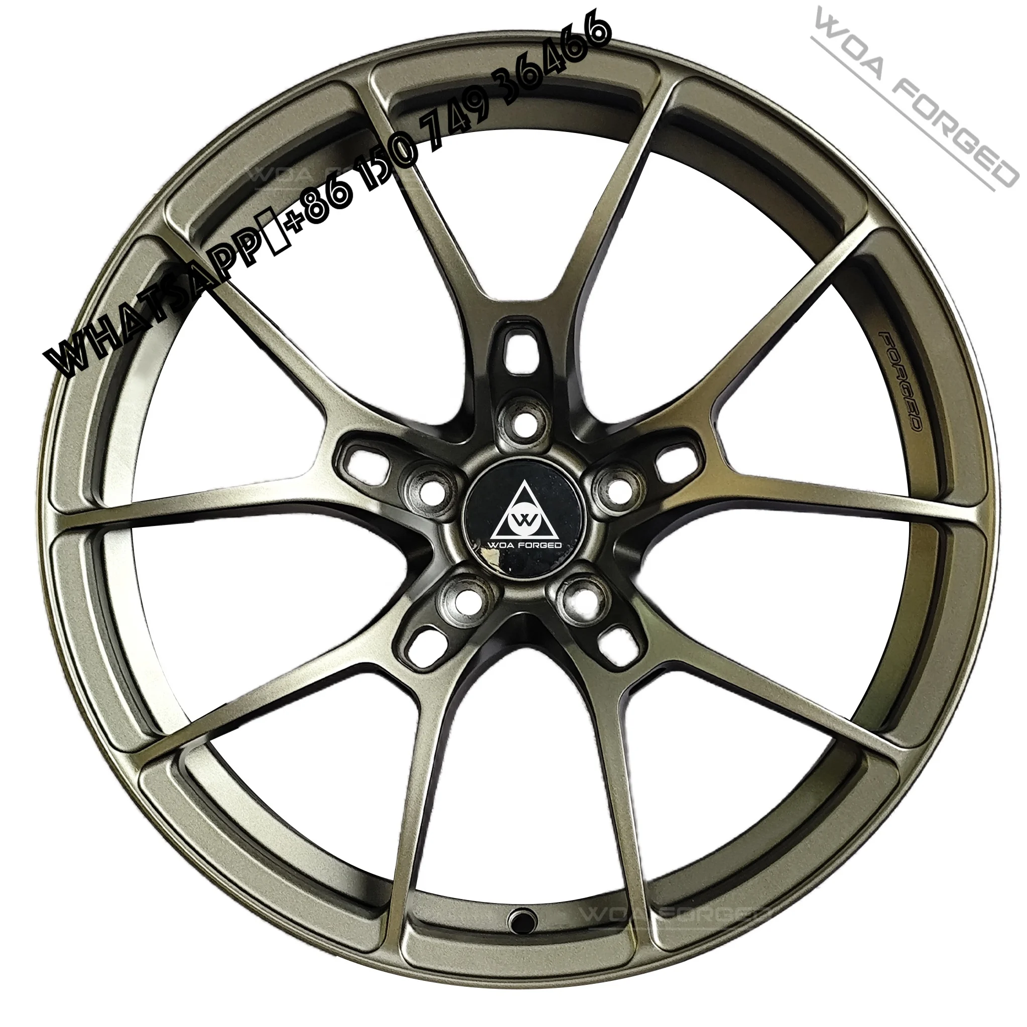 

Customized 6061T6 Matte Black Bronze 16-24 inch Forged Alloy Rim One-piece Forged Wheels for for BMW Mercedes Land Rover Ray