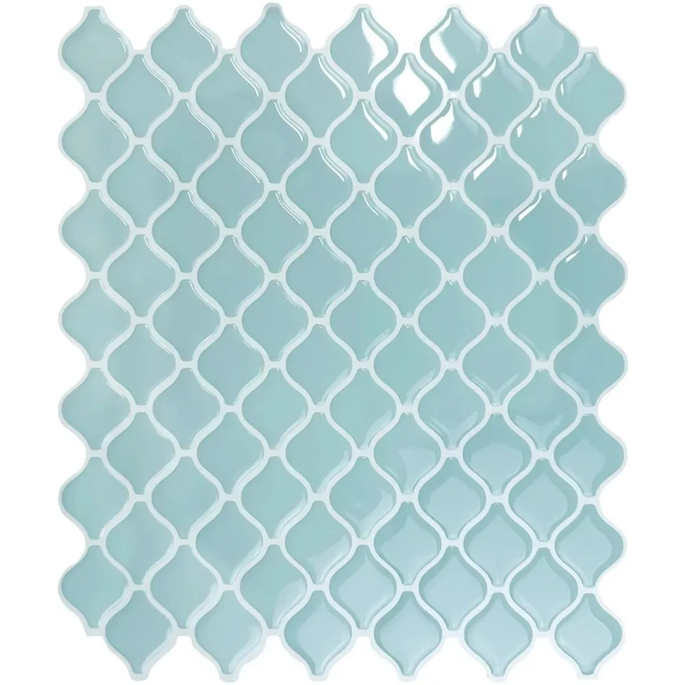 3D Mosaic Stereo Wall Stickers Self-adhesive Waterproof Wallpapers Crystal Epoxy Resin Oil Proof Backsplash Wall Decals