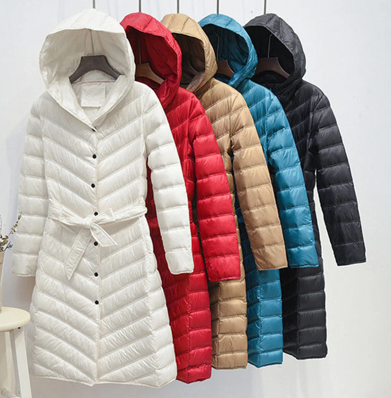 

Coat Ultra warm white Duck Down Jacket Long Female Overcoat Slim Solid Jackets Winter Coats Parkas Padded Down Jacket Women