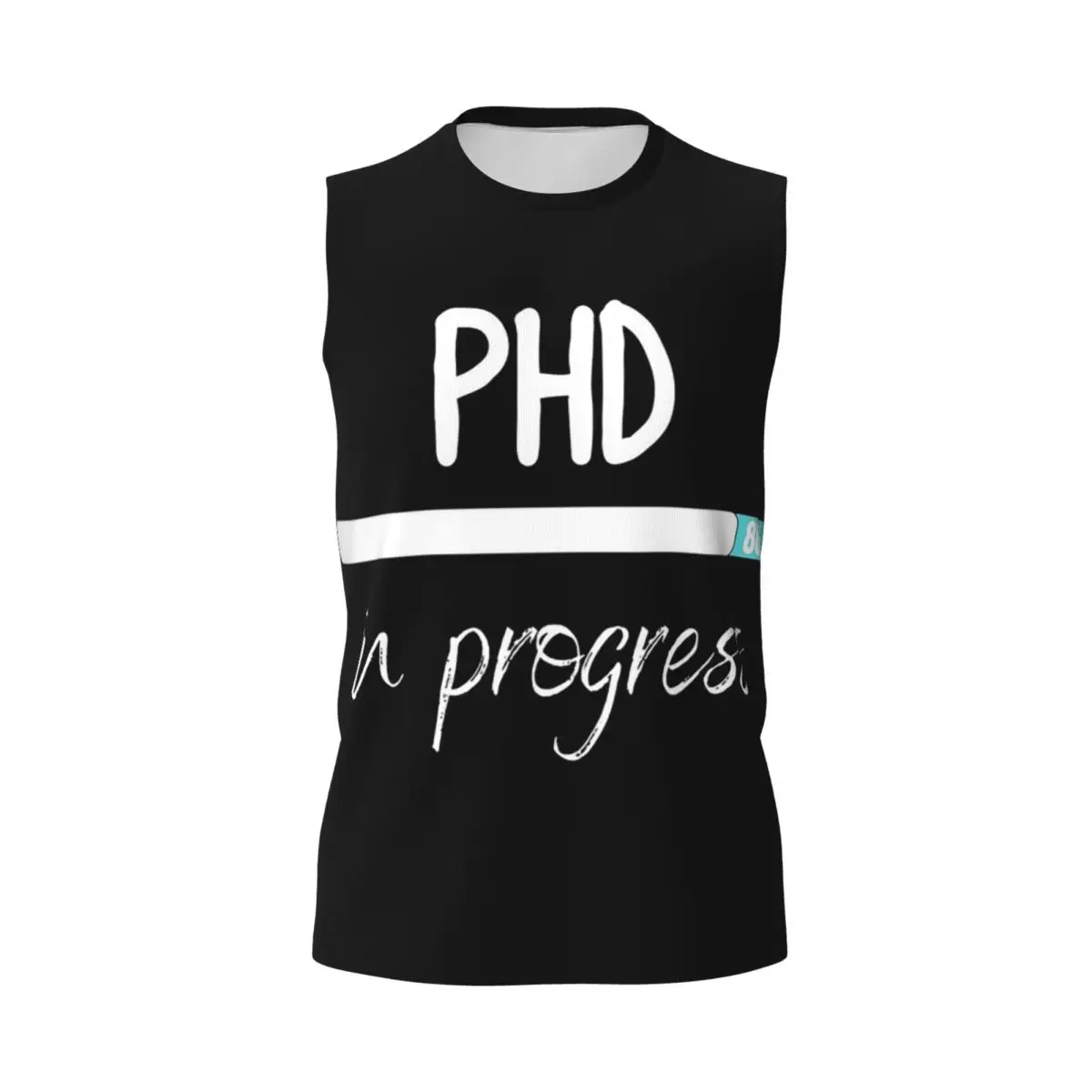 Phd In Progress Men Printed Sleeveless T-shirt Casual Hip Hop Street Style Beach Holiday Tank Tops