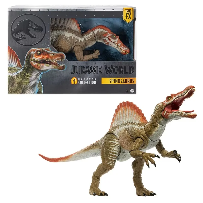 Nova coleção mattel jurassic world hammond alta qualidade spinosaurus figura de ação modelo dinossauros brinquedo presente aniversário das crianças