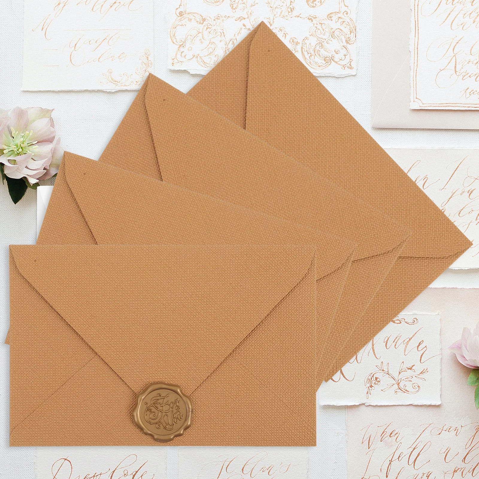 6Sets Retro Style Envelope Kit Vintage Invitation Envelopes for Wedding Cards Blessing Storage Envelope Kit Retro Envelopes