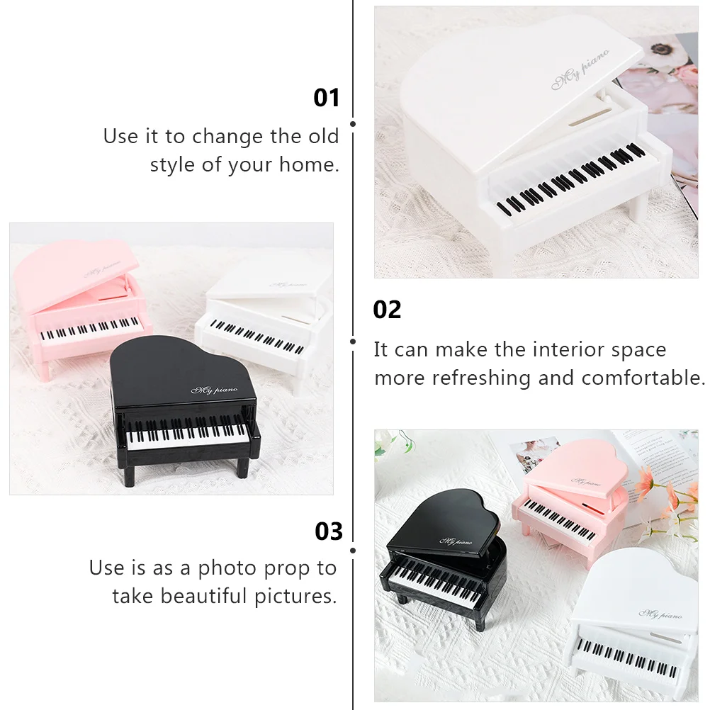 

Christmas Decor Miniature Landscape Furniture Piano Ornament Figure White Diy Ornaments