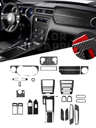 For Ford Mustang 2009 2010 2011 2012 2013 Car Carbon Fiber Black Stickers Car Interior Decorative Accessories