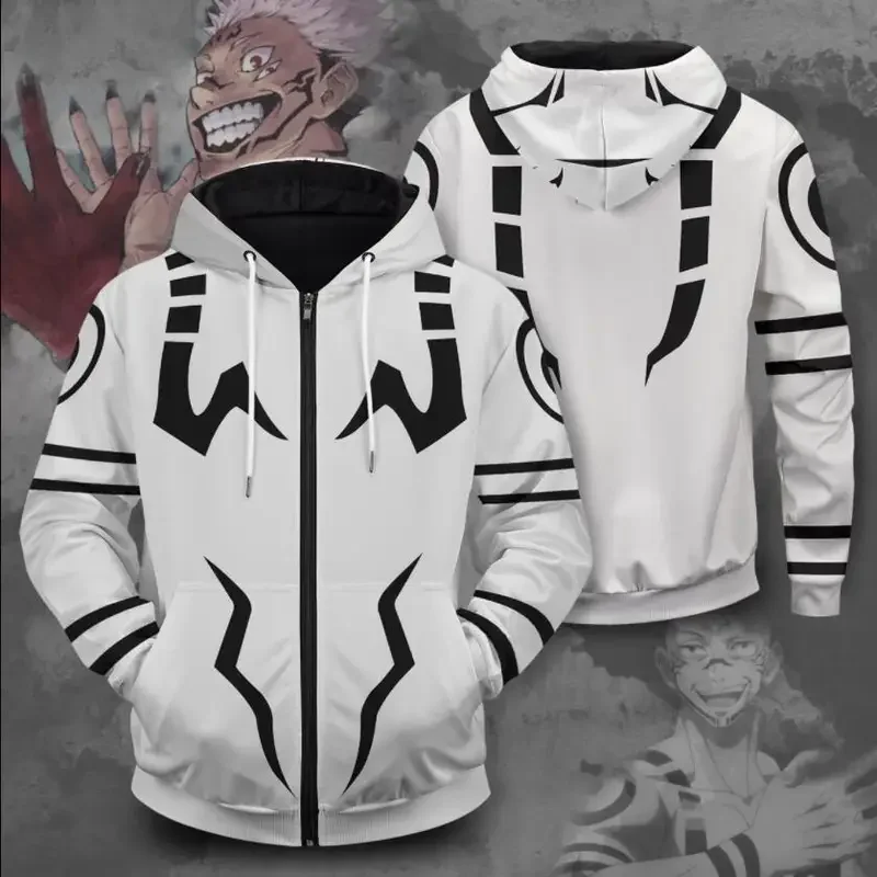 ญี่ปุ่น Manjutsu Return Battle คอสเพลย์ 3D พิมพ์อะนิเมะผู้ชายกีฬา hoodie