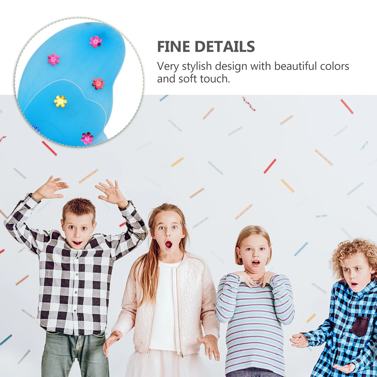 

3Pcs Double Layer Butterfly Wings Set Cloth Fabric Safe Comfortable for Kids Fairy Cosplay Birthday Party Dress Up Costume