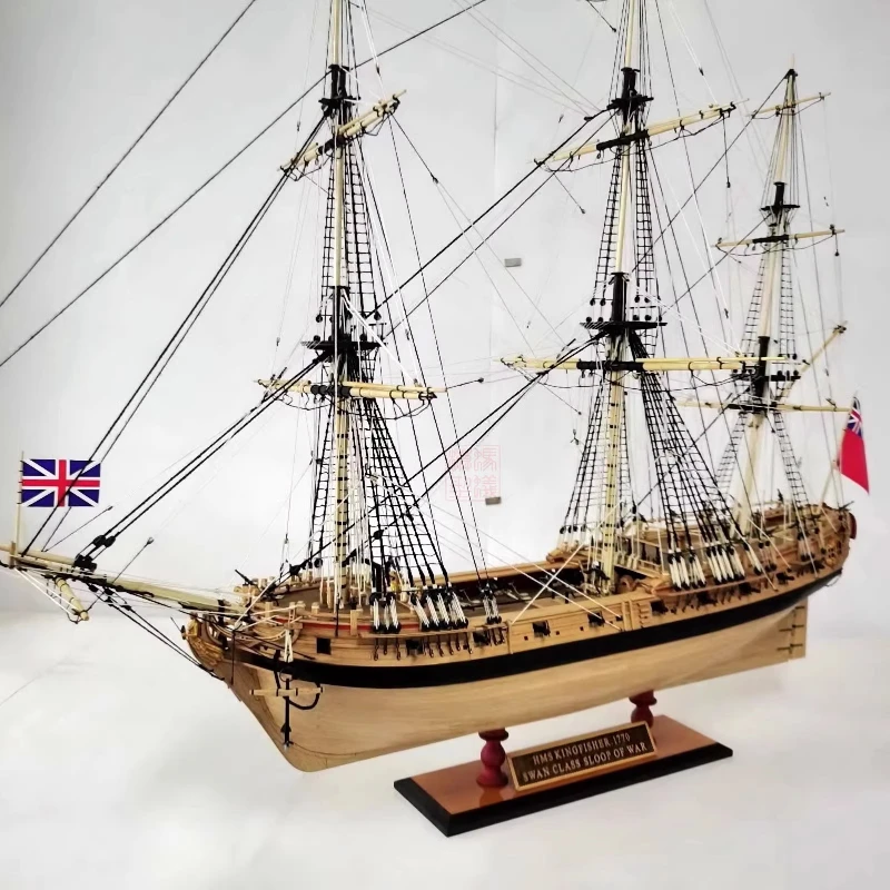 

1/60 HMS Kingfisher Royal Navy 18 Gun Frigate Assembly Model Kit Diy Diorama