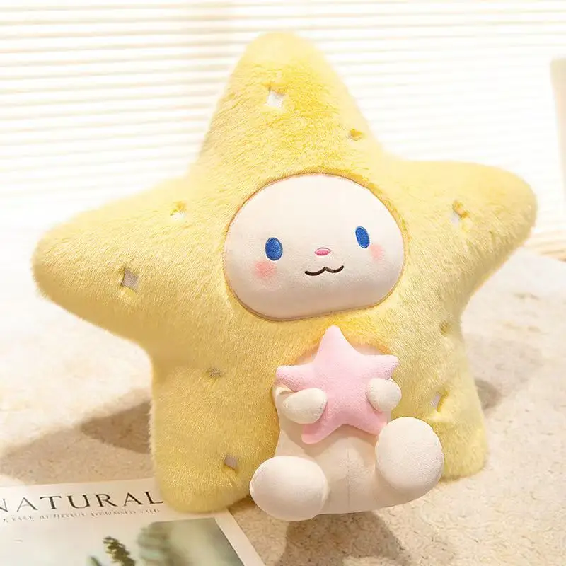 

Милая плюшевая игрушка-подушка в виде пятиконечной звезды, мультяшная аниме-фигурка, декор для дома, подарок на день рождения для детей, кукла