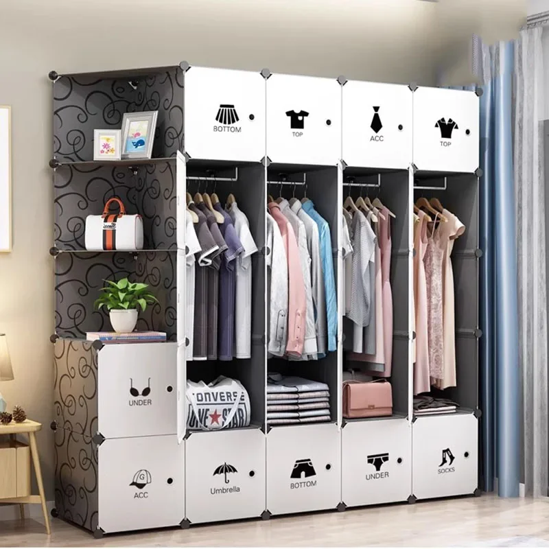 Minimalist Modern Wardrobe Partitions Storage Portable Closet Clothes Bedroom Jewelry Organizer Guarda Roupa Trendy Furniture