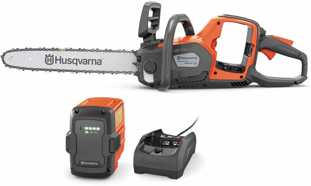 

Husqvarna Power Axe 350i Cordless Electric Chainsaw 18 Inch Brushless Motor Quiet Superior Cutting Power 40V Lithium-Ion Battery