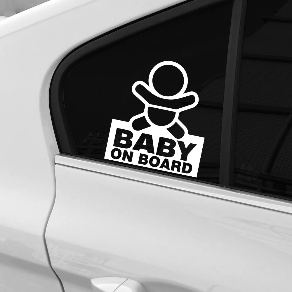 

1 шт., черно-белые детские водонепроницаемые виниловые наклейки с героями мультфильмов для декора окон автомобиля