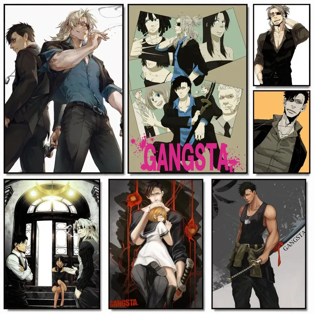anime G-Gangsta-A Poster Removable Wall Sticker for Home Cafe Bar Office Interior Decor