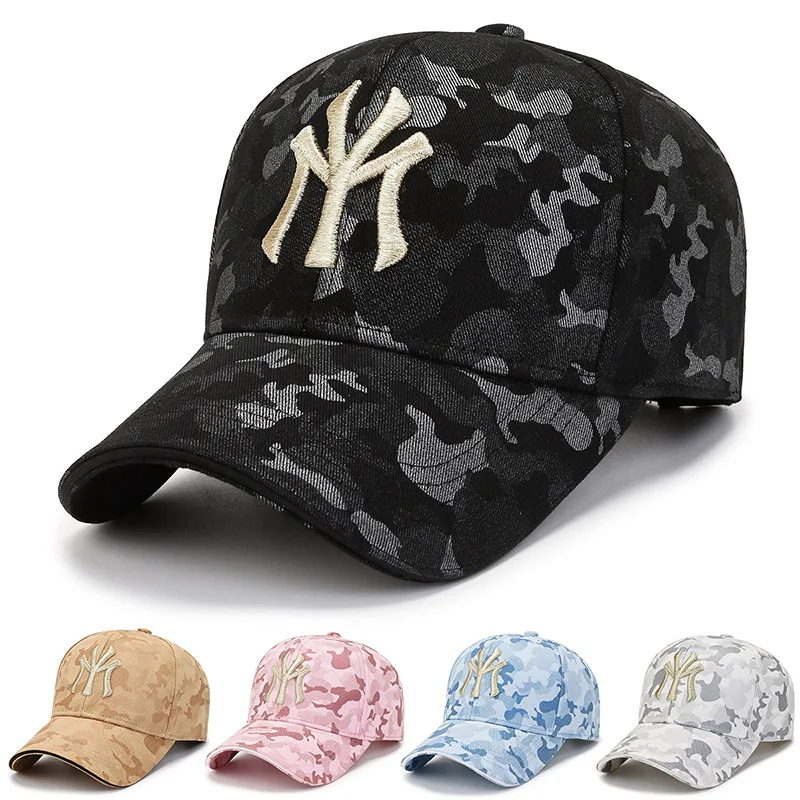 3D NY Embroidery Letter Women Male Baseball Caps Men Female Camouflage Snapback Hats Black Casual Sport Hats Cap Dodgers