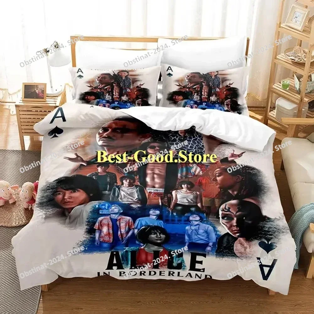 Alice in Borderland Season 2 Bedding Set Single Twin Full Queen King Size Bed Set Aldult Kid Bedroom Duvetcover Sets KPOP