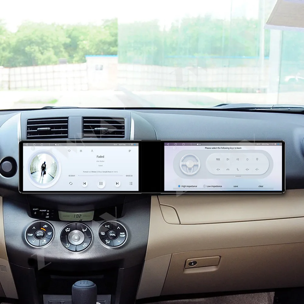 Android 13 com tela dupla HD de 12,3 polegadas para Toyota RAV4 2006-2012, GPS automotivo, reprodutor multimídia, unidade principal, acessórios para i