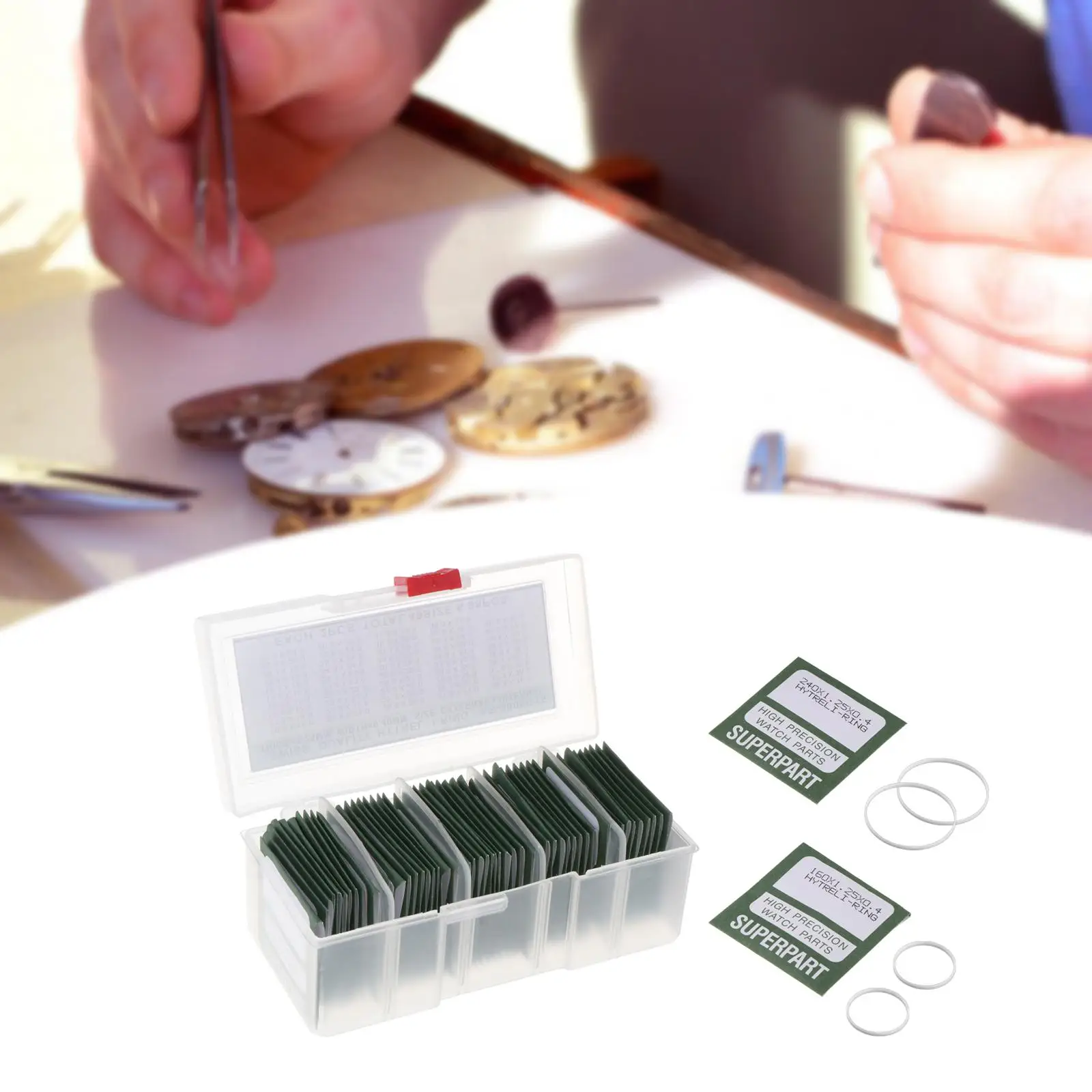 

98Pcs Watch Front Cover Gaskets Repair Watch Repair Tool Glass Sealing Rings Jewelers Repairmen Watchmaker Watch Front Washers