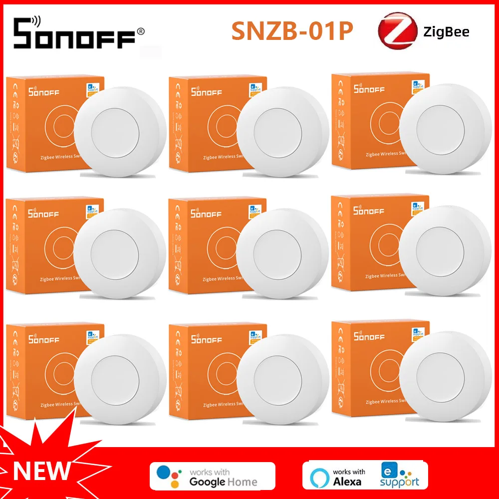 SONOFF SNZB-01P Zigbee 3.0 Wireless Switch Smart Home Scene Switch With Alexa Google Home Smartthings EWeLink