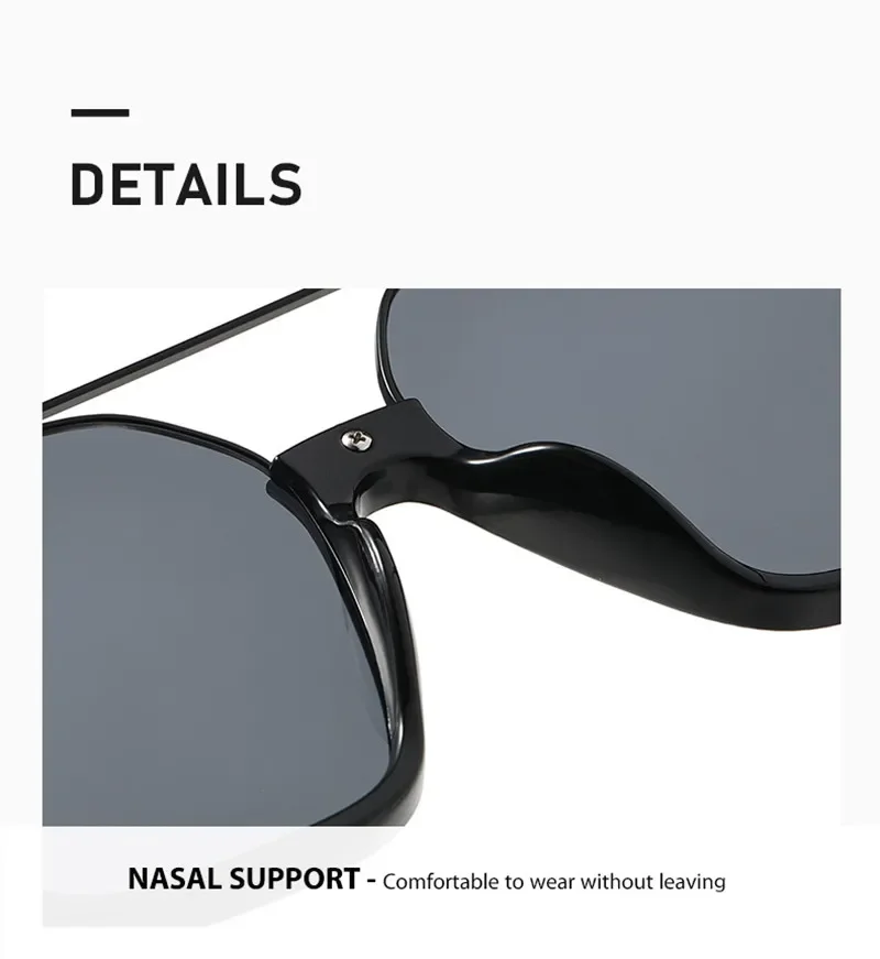 Double-Bridge Half-Frame Sunglasses — product information 5