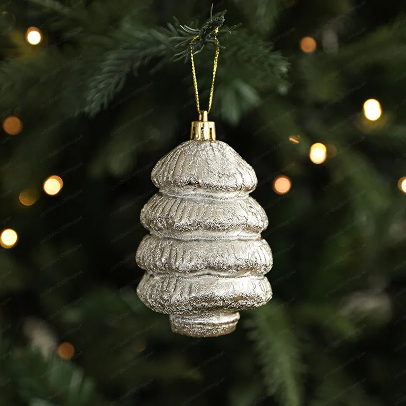 New high-end sticky bead light gold special-shaped pendant boxed Christmas tree ornament pendant scene arrangement
