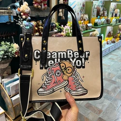 CREAM BEAR Tote Bag Handbags Designer Luxury Bag Cartoon Fashion Casual One Shoulder Bags Crossbody Bags for Women Trend 2024