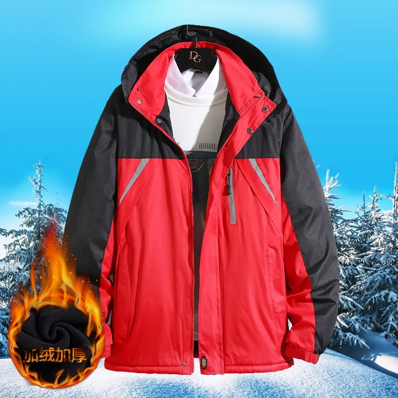 

Утепленная флисовая зимняя рабочая куртка для мужчин, хлопковое пальто с подкладкой, теплая демисезонная верхняя одежда, повседневная свободная посадка