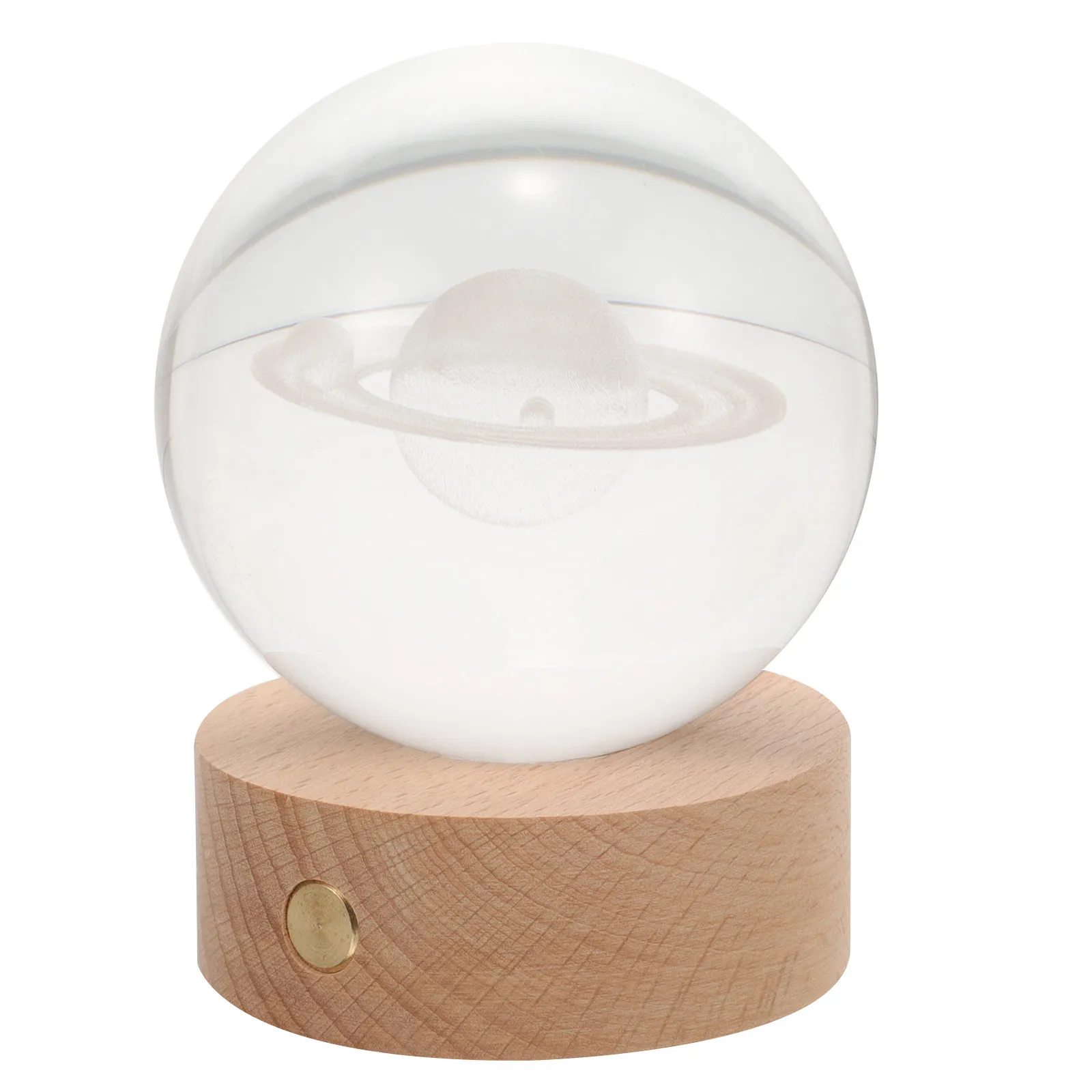 

Bedside Night Light 3D Saturn Crystal Ball Lamp Desktop Decorative Light for Bedroom Living Room Cozy Atmosphere