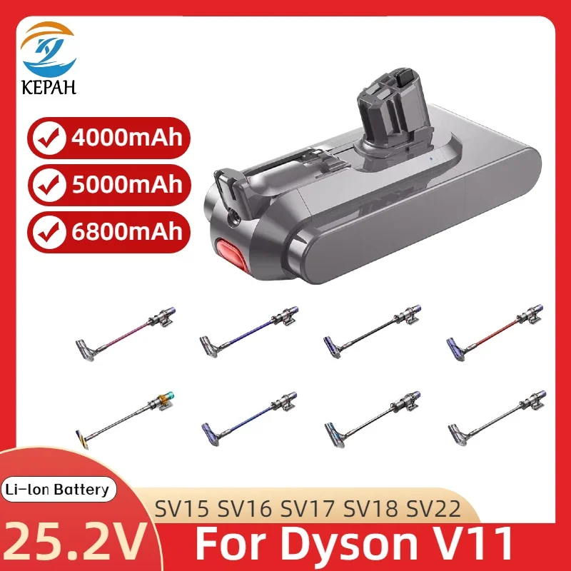 Rechargeable 25.2V Lithium-Ion Battery 5000-12800mAh for Dyson V11 SV15 SV16 SV17 SV18 SV22 Vacuum Cleaner Replacement - view 2