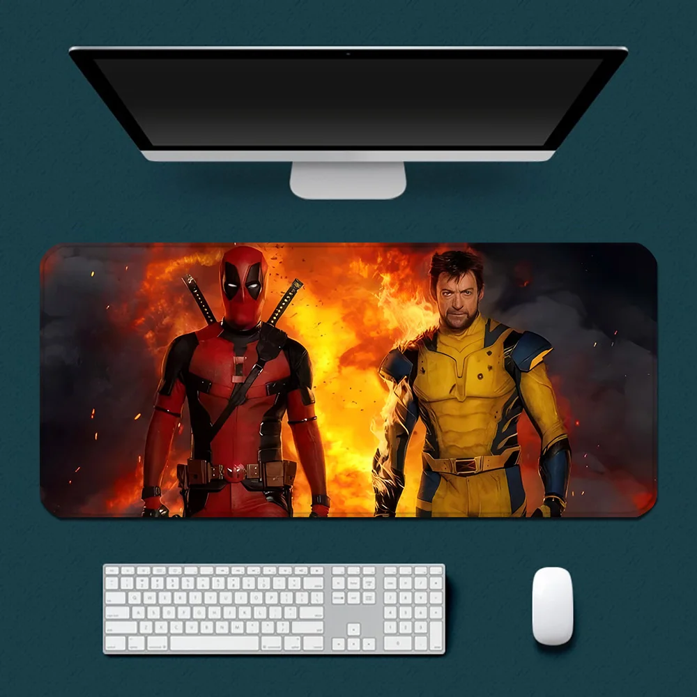 Deadpool & Wolverines Mousepad HD Printing Computer Gamers Locking Edge Non-slip Mouse Pad XXL90x40cm Keyboard PC Desk Pad