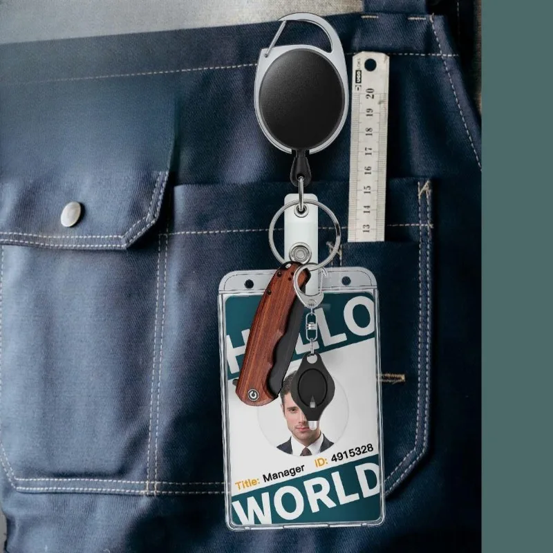 

1Set Pass Work Badge Card Holder Case with Badge Reel ID Tag Working Permit Case Holder Clip Bagpack Pendant Card Sleeve