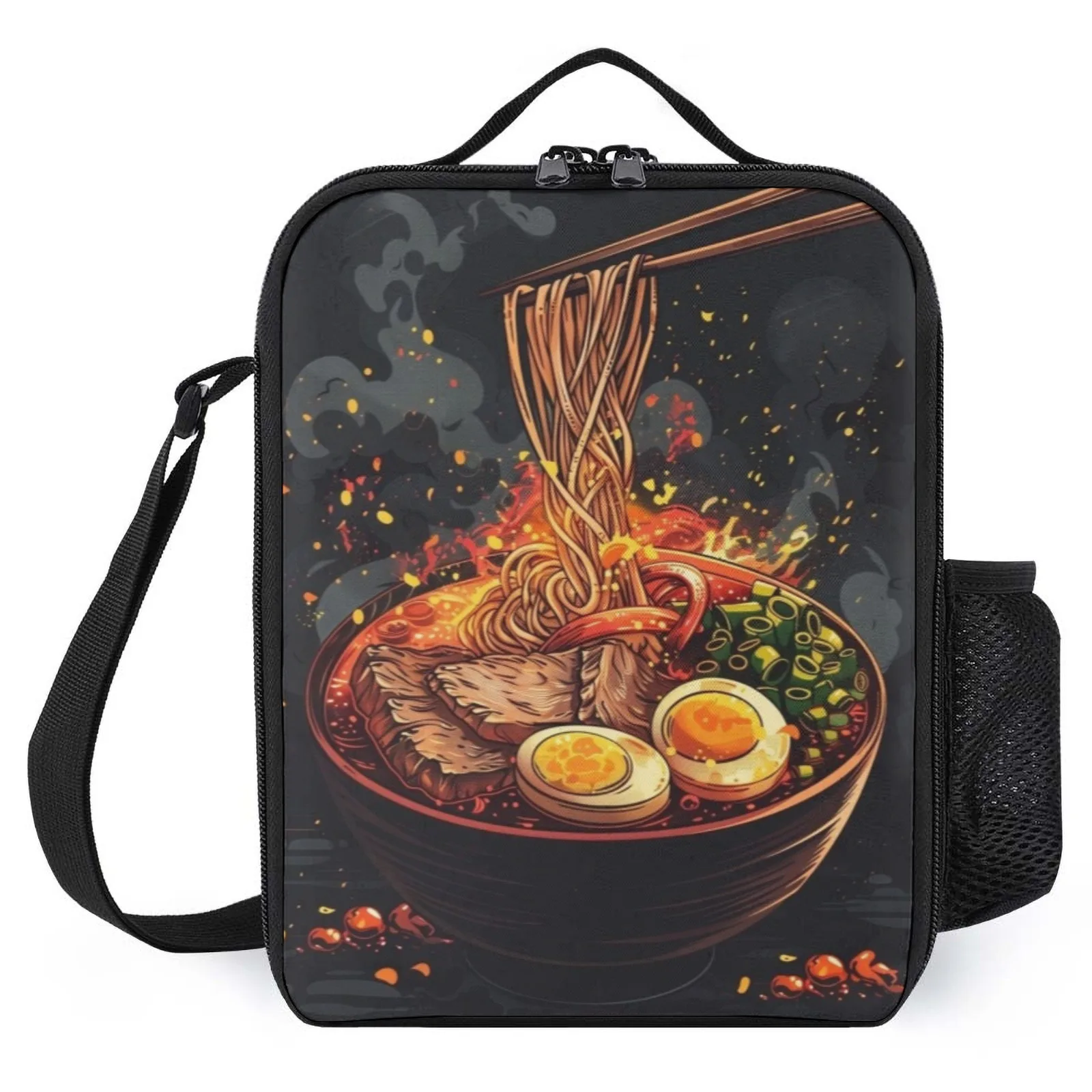 

Ramen Japan Neon Art_1 Bolsas с принтом Холодная сумка Сумка для обеда Детский ланч-бокс Изоляционная сумка для ланча