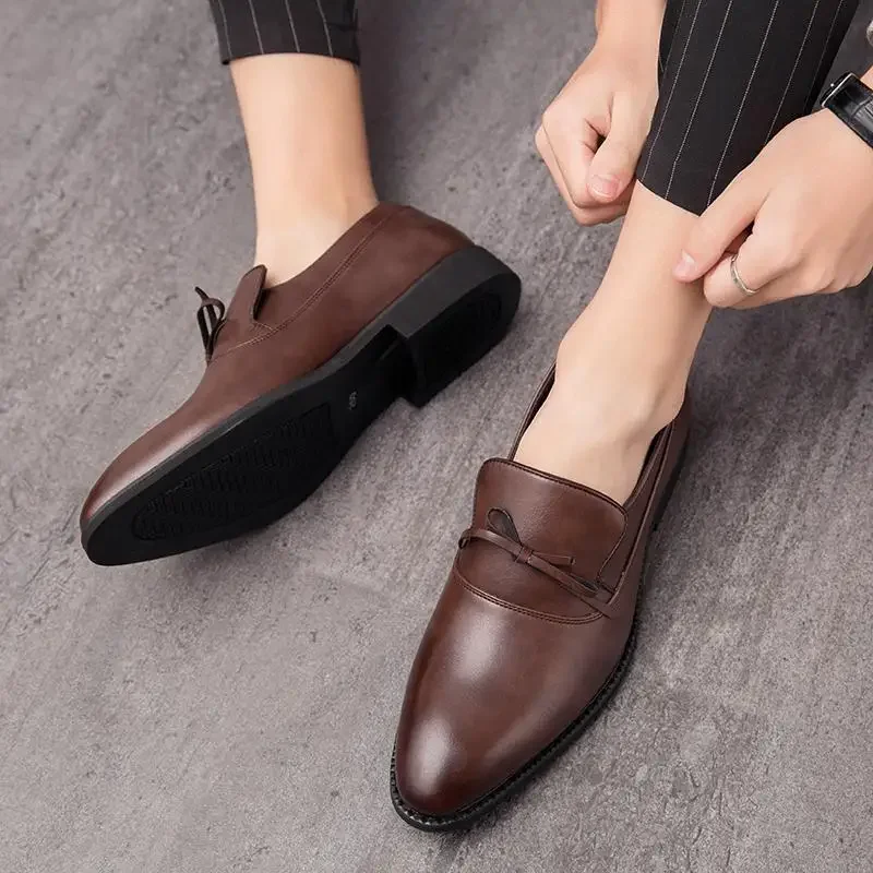 

Sports Leather Shoes Men's Soft Cowhide Wedding Shoes Men's Korean Fashion Shoes Men's Casual Flat Business